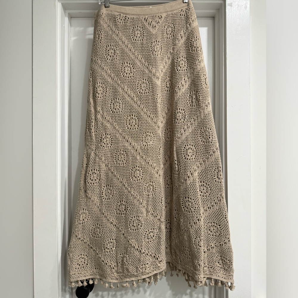 J. Jill Crochet Maxi Skirt Size Large